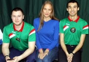 судьи Федерации волейбола Республики Татарстан Рустам Камалов, Евгения Ульянина и Рустем Булатов